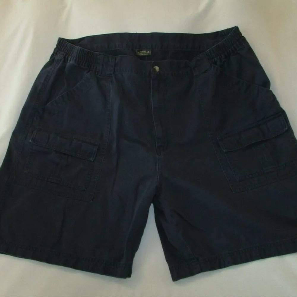 Mens "Great Northwest" Size 44 Big & Tall, Blue, Side Elastic, Cargo Shorts NWT - Picture 1 of 6